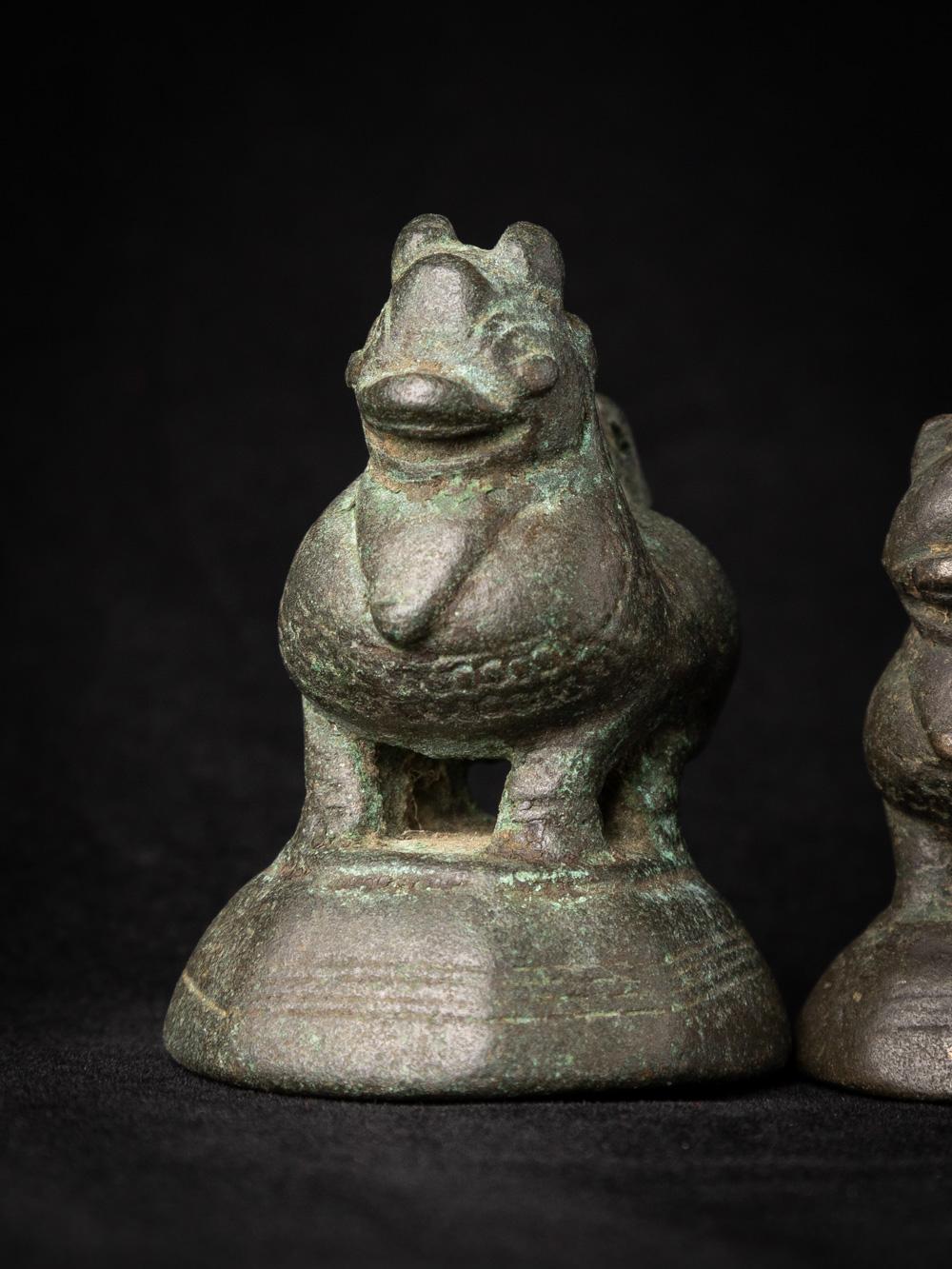 Set of 6 antique bronze Opium Weights from Burma For Sale 2