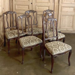 Set of 6 Antique Country French Louis XIV Dining Chairs