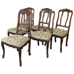 Set of 6 Antique Country French Louis XIV Dining Chairs
