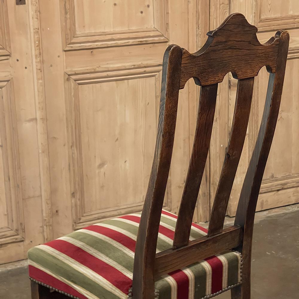Satz von 6 antiken französischen gepolsterten Esszimmerstühlen im Landhausstil im Angebot 12