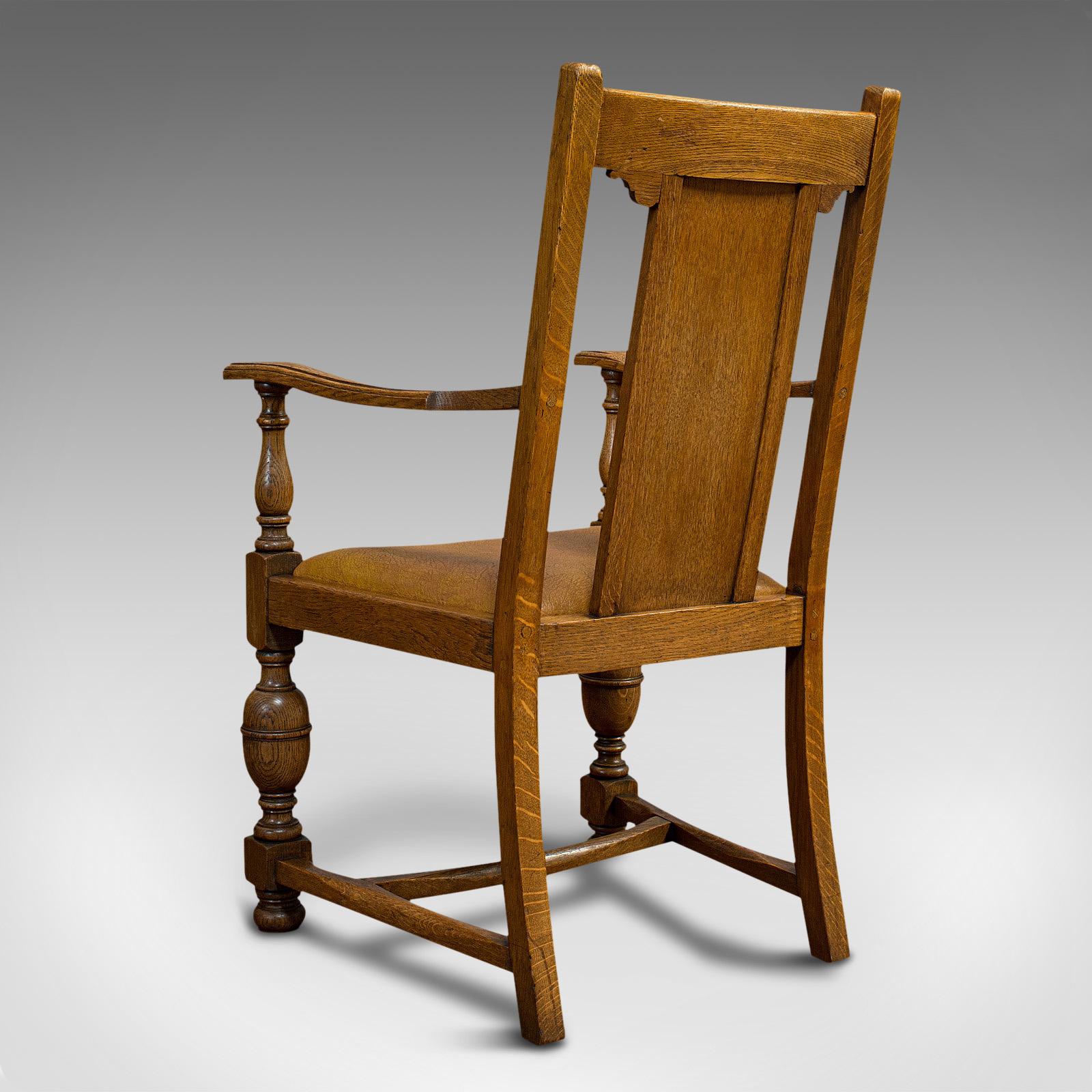 British Set of 6, Antique Dining Chairs, English, Golden Oak, Edwardian, circa 1910