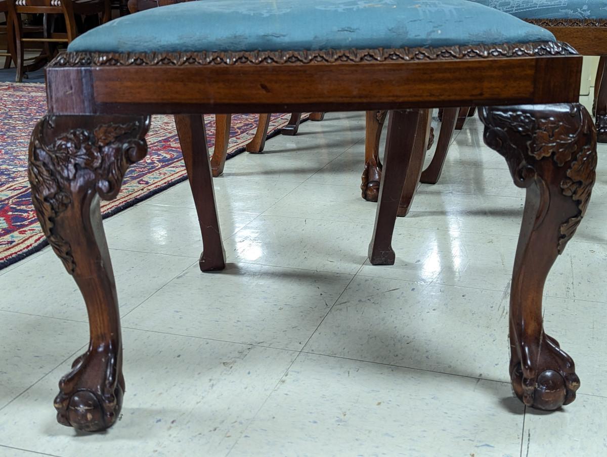 Set of 6 Antique English Chippendale Dining Chairs, Mahogany 8