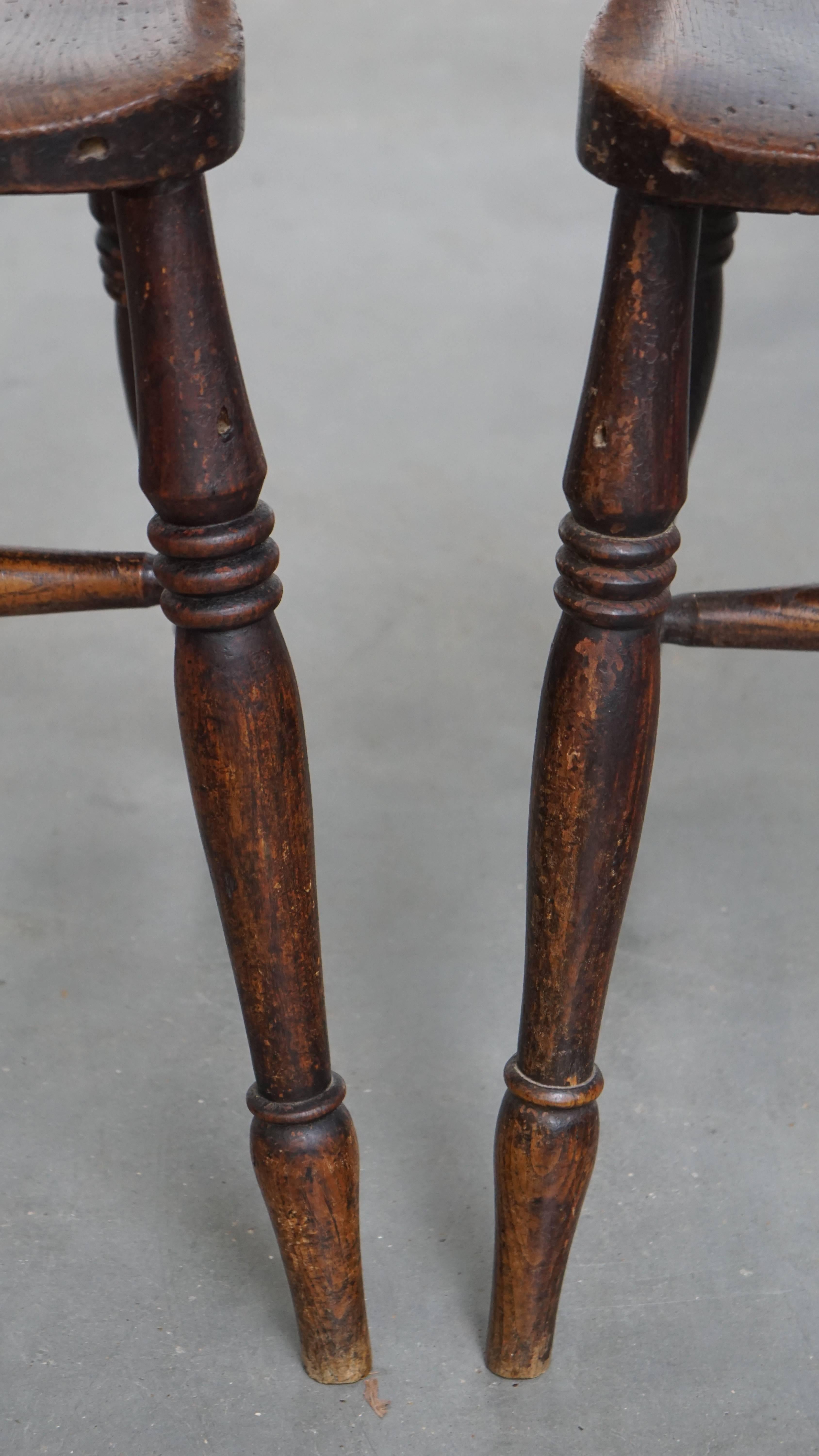 Set di 6 sedie da pranzo/cucina Oxford antiche inglesi in vendita 3