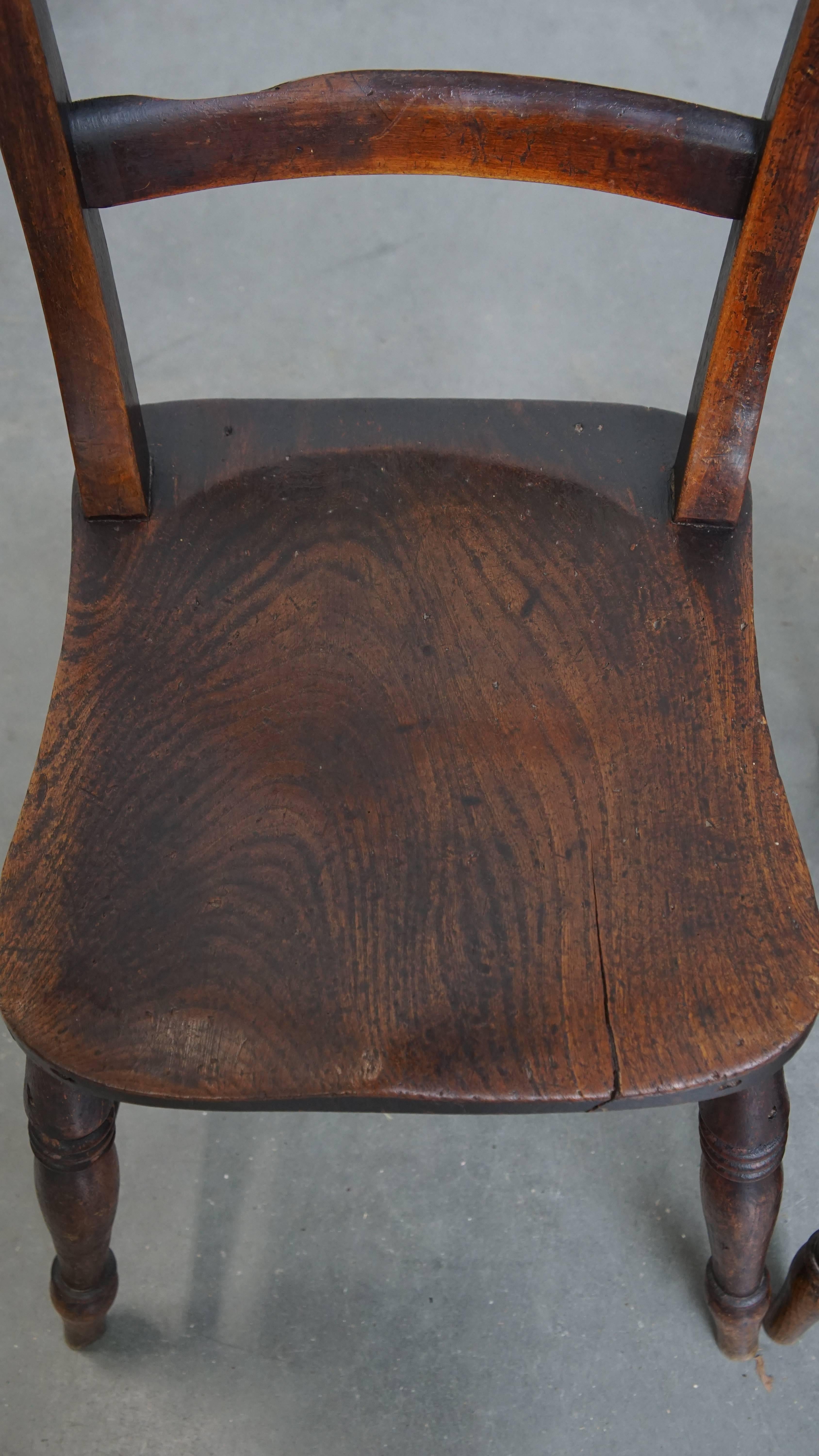 XIX secolo Set di 6 sedie da pranzo/cucina Oxford antiche inglesi in vendita