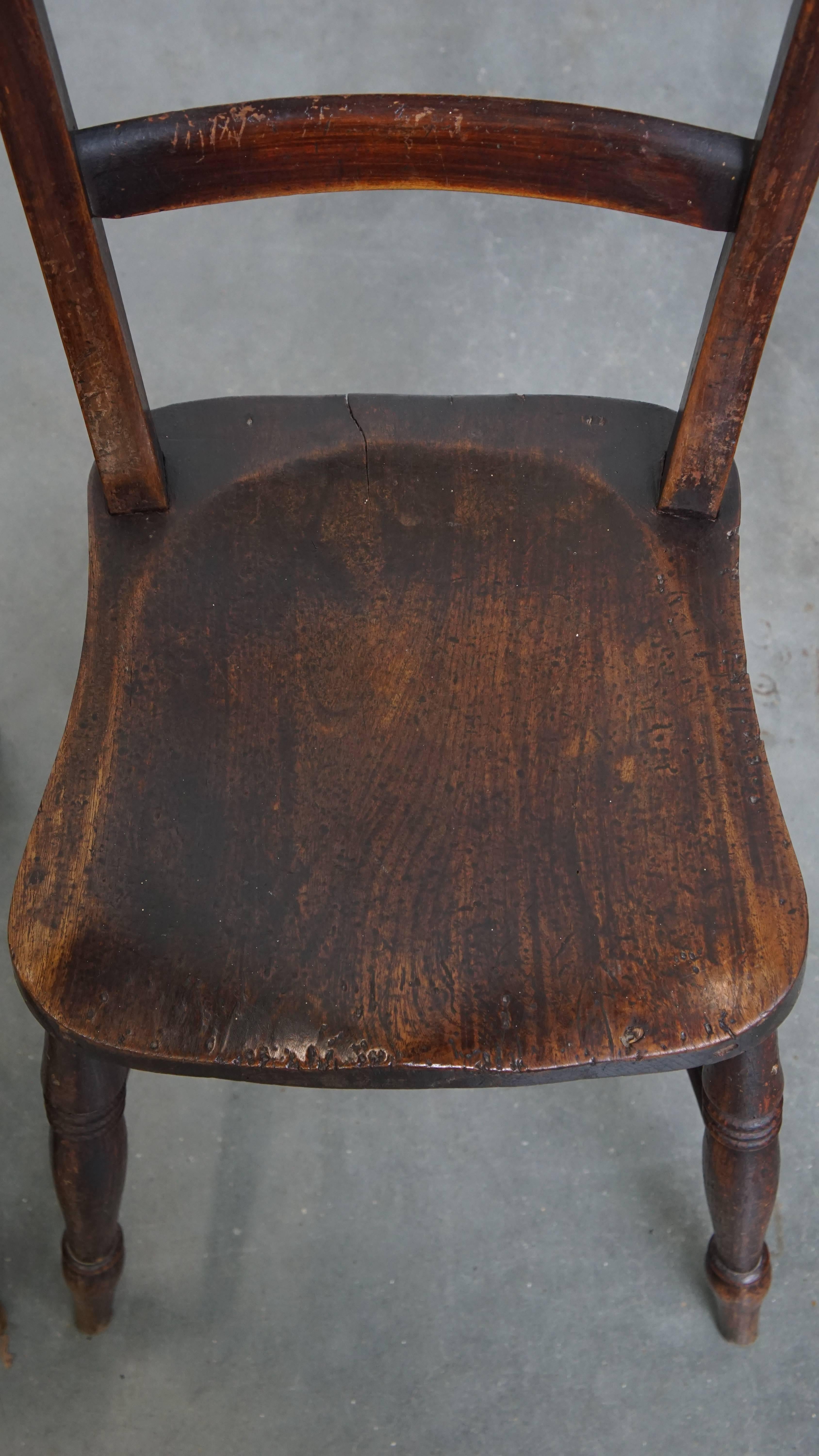 Legno Set di 6 sedie da pranzo/cucina Oxford antiche inglesi in vendita