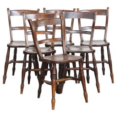 Set di 6 sedie da pranzo/cucina Oxford antiche inglesi