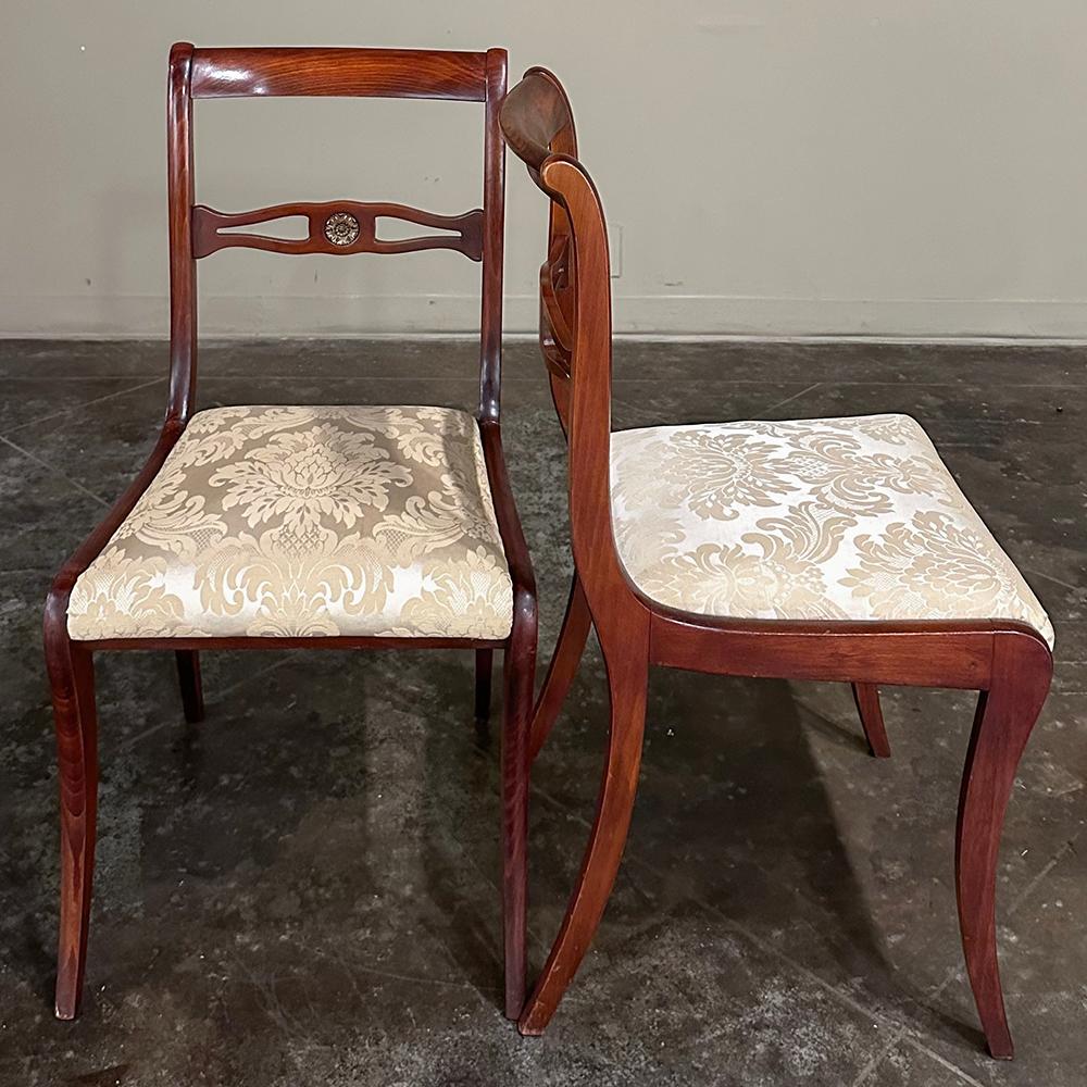 Ensemble de 6 chaises de salle à manger en acajou Antique Empire Revival français en vente 3