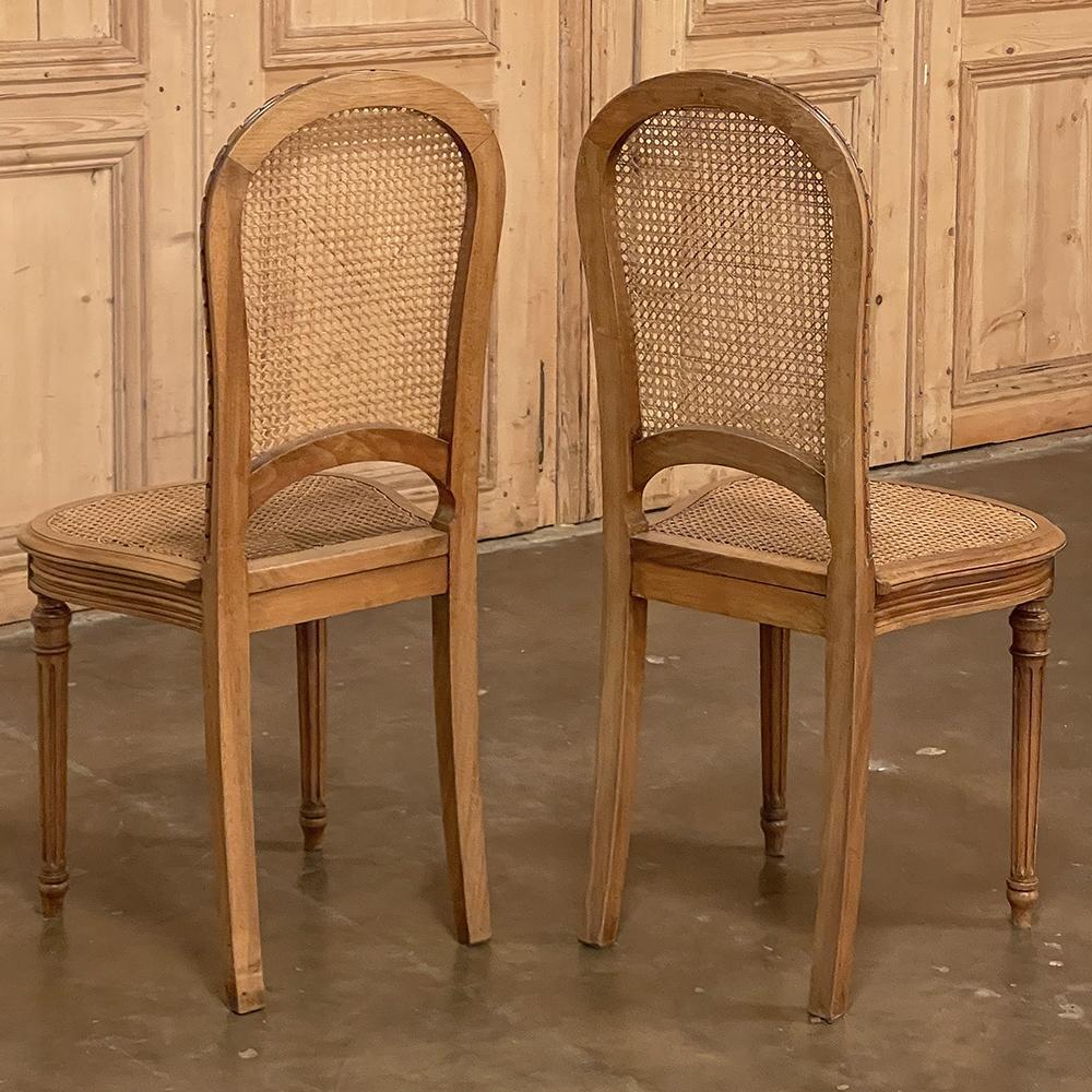Set of 6 Antique French Louis XVI Caned Dining Chairs 3