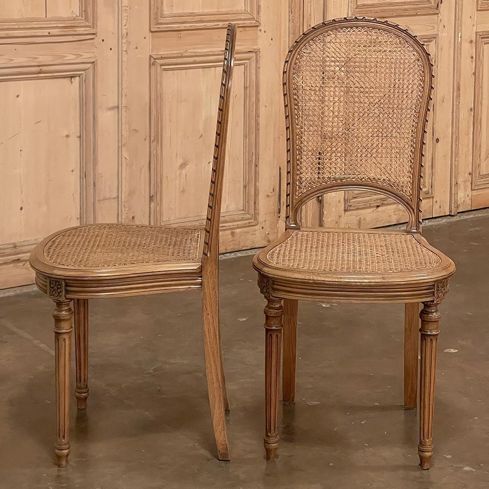 Set of 6 Antique French Louis XVI Caned Dining Chairs 4