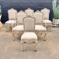 Set of 6 Antique French Louis XVI Dining Chairs 6x