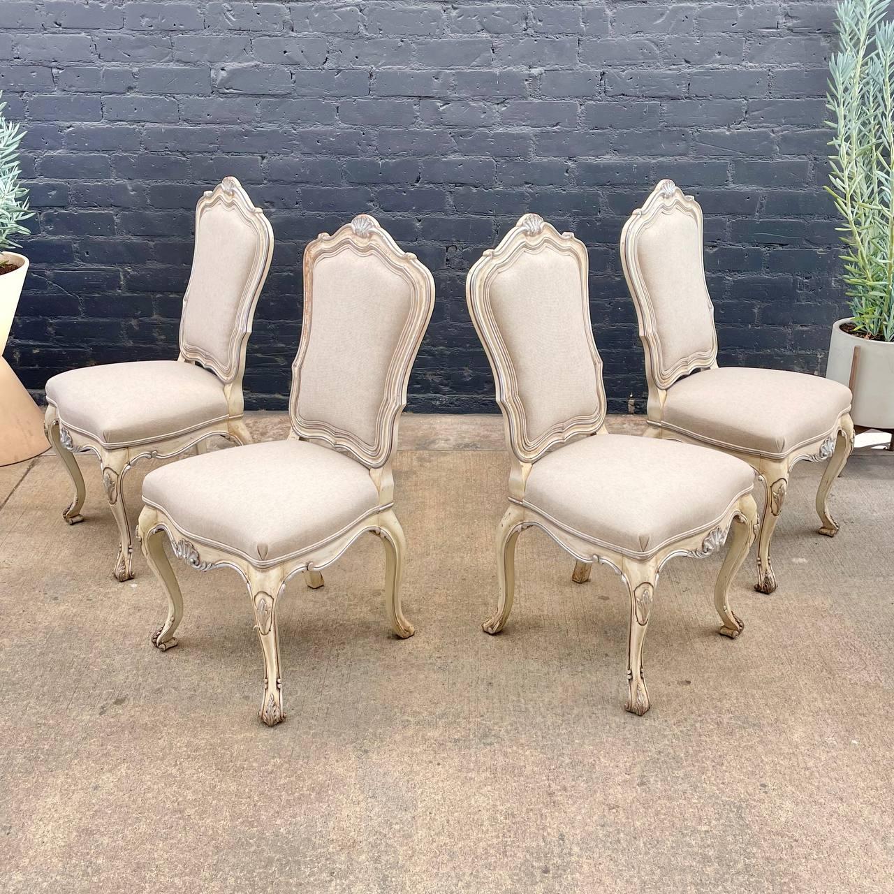 Set of 6 Antique French Louis XVI Dining Chairs 6x In Good Condition For Sale In Los Angeles, CA