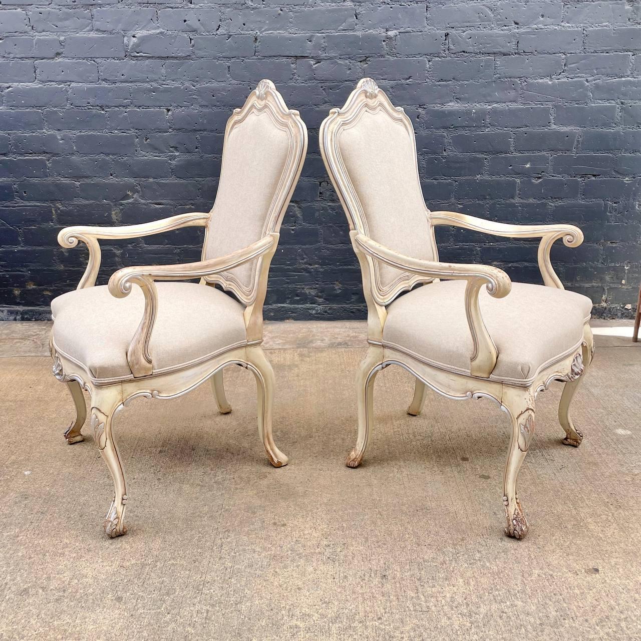 Set of 6 Antique French Louis XVI Dining Chairs 6x For Sale 2