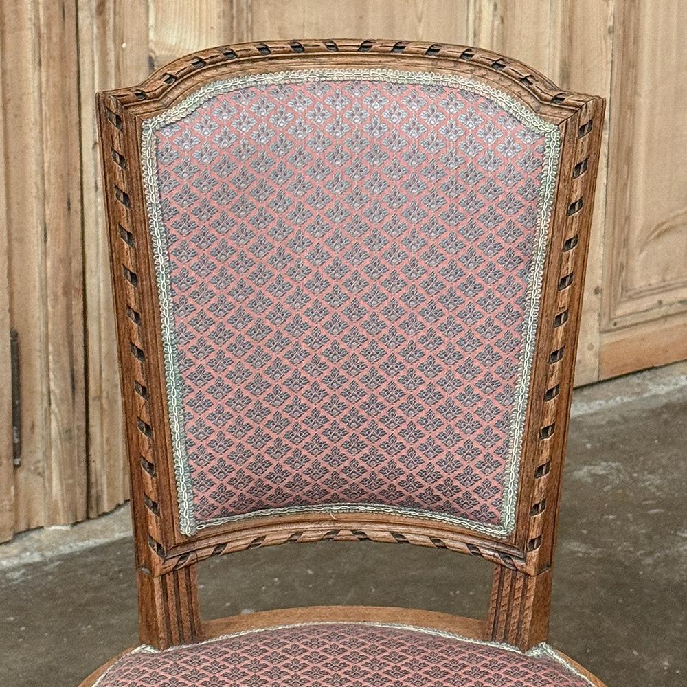 Set of 6 Antique French Louis XVI Dining Chairs For Sale 5