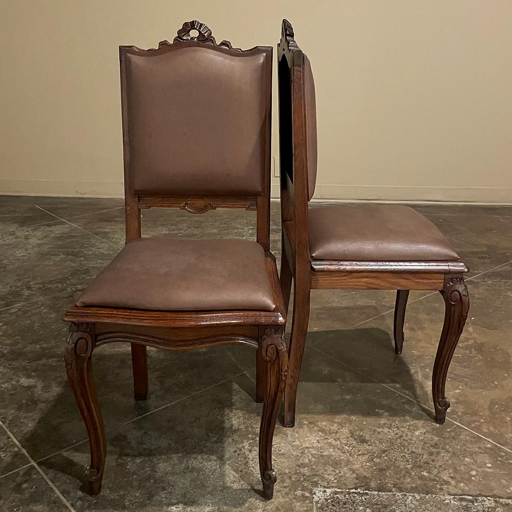 Set of 6 Antique French Louis XVI Dining Chairs For Sale 5