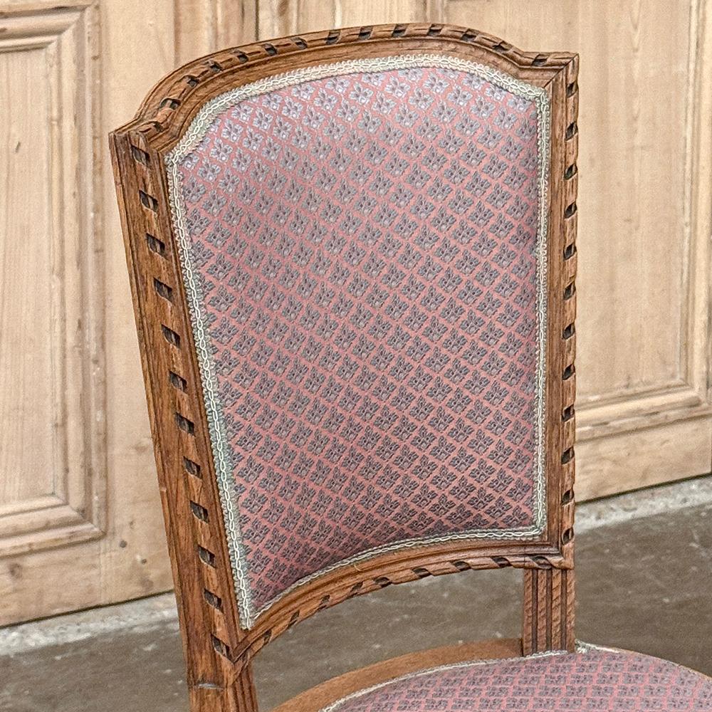 Set of 6 Antique French Louis XVI Dining Chairs For Sale 8