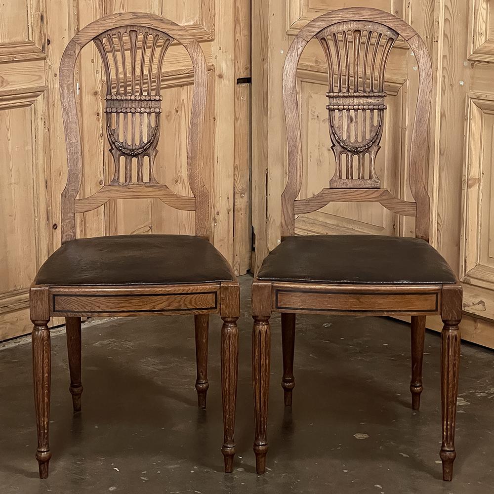 Set of 6 Antique French Louis XVI Dining Chairs For Sale 1