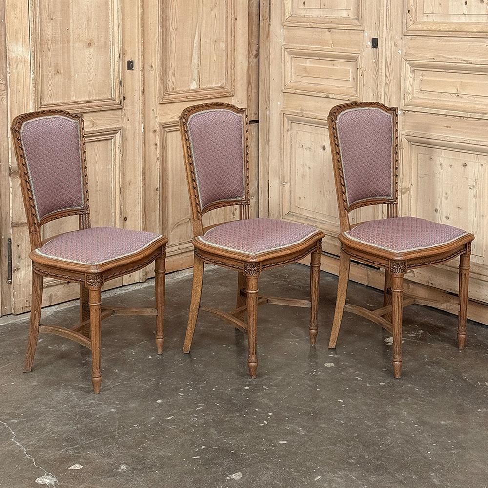Set of 6 Antique French Louis XVI Dining Chairs For Sale 1