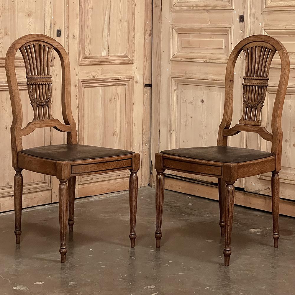 Set of 6 Antique French Louis XVI Dining Chairs For Sale 2