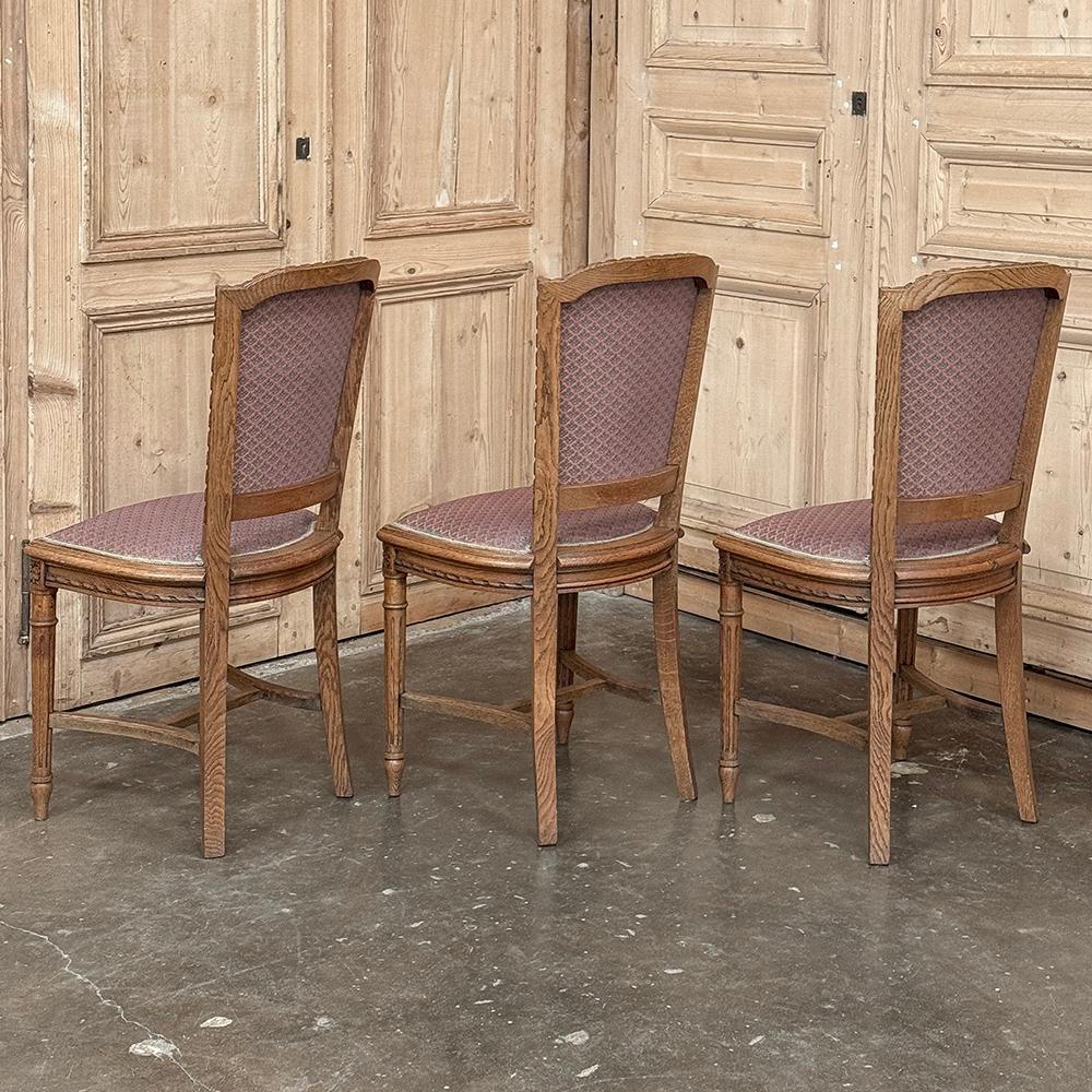 Set of 6 Antique French Louis XVI Dining Chairs For Sale 2