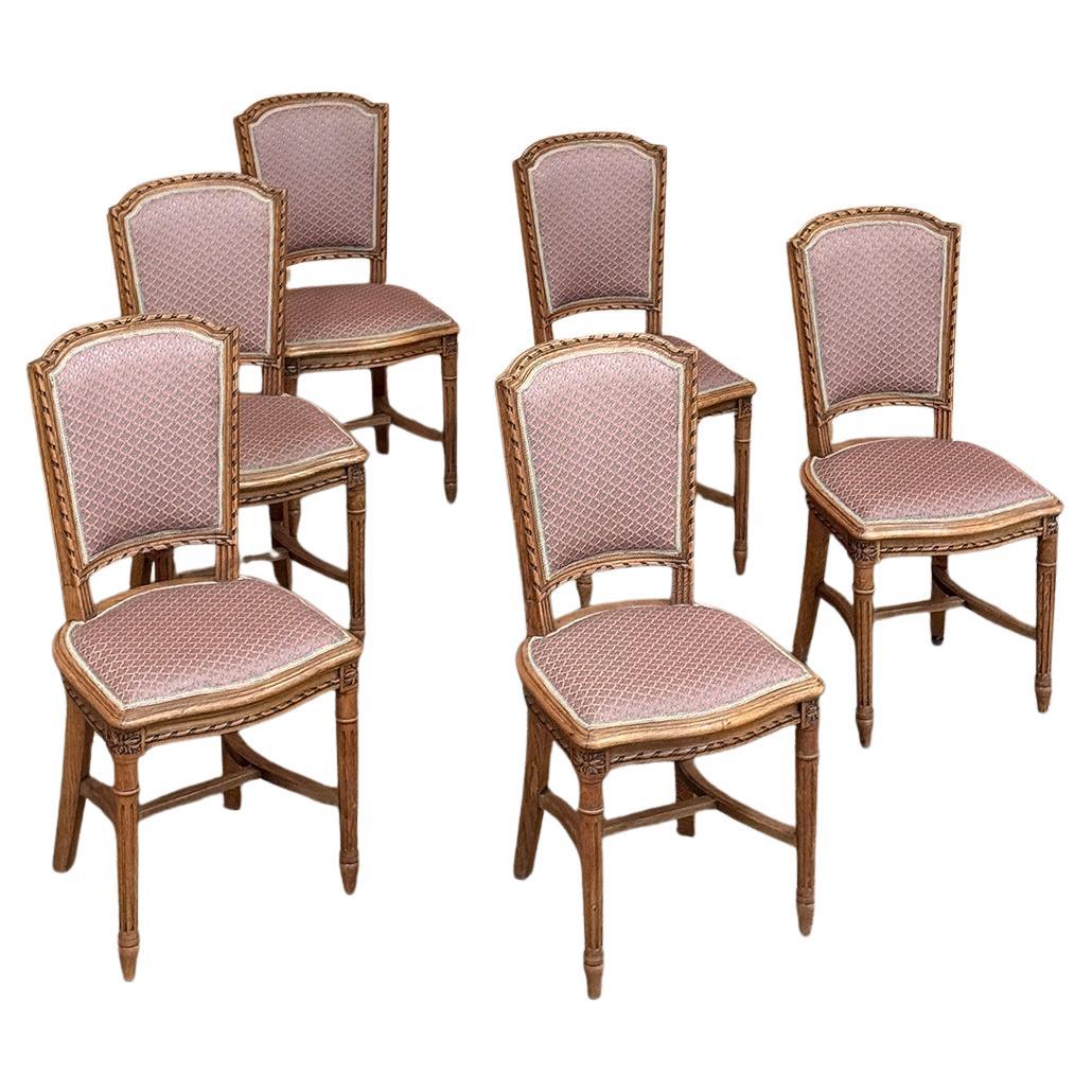 Set of 6 Antique French Louis XVI Dining Chairs