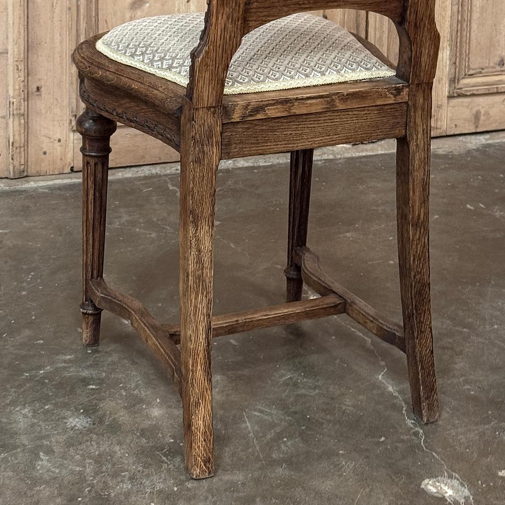Set of 6 Antique French Louis XVI Upholstered Dining Chairs For Sale 13