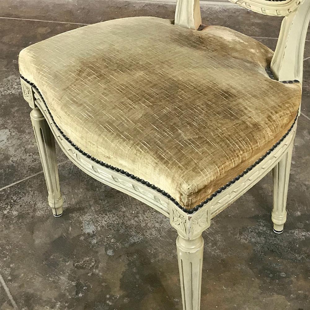 Set of 6 Antique French Painted Louis XVI Chairs 1