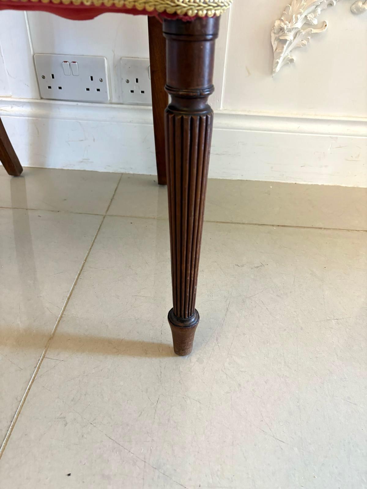 Set of 6 Antique George III Quality Mahogany Inlaid Dining Chairs in vendita 2