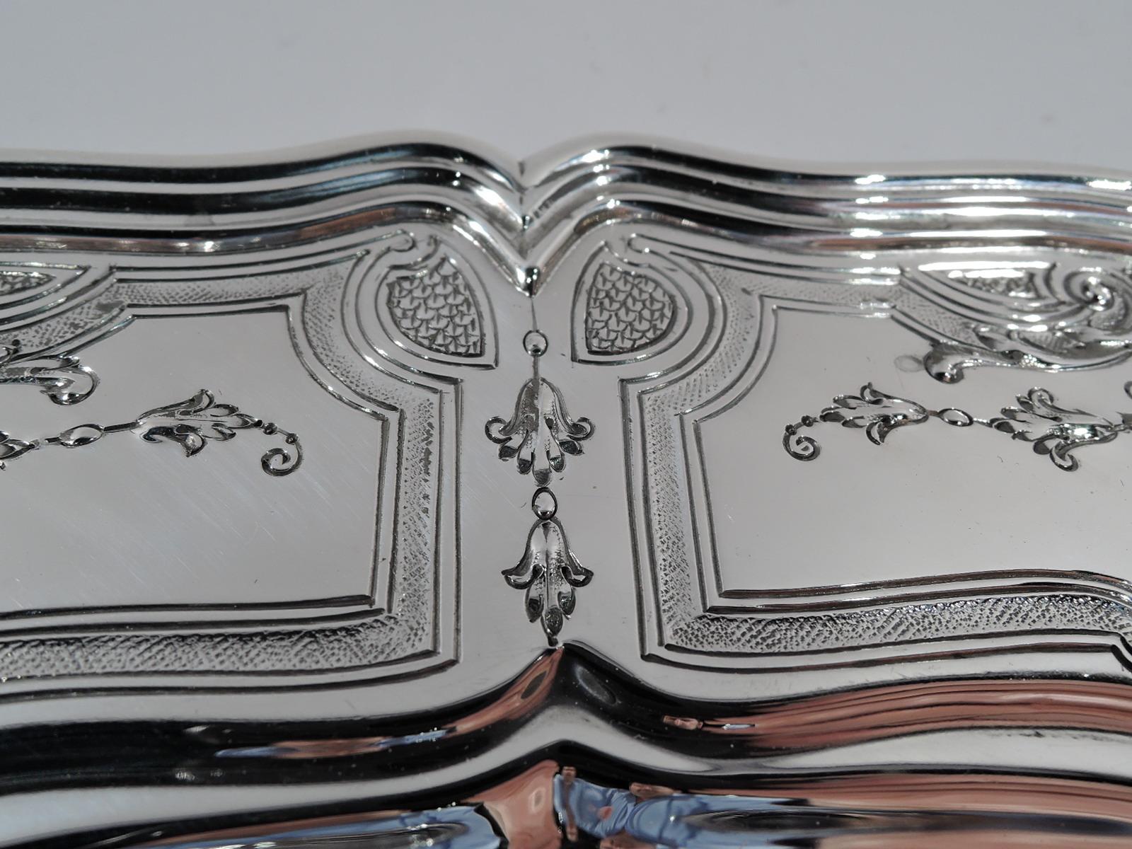 Early 20th Century Set of 6 Antique Gorham Edwardian Rococo Sterling Silver Dinner Plates Chargers