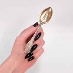 Set of 6 Antique John Wendt Sterling Silver Bird Pattern Ice Cream Spoons