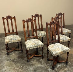 Set of 6 Antique Liegoise Louis XIV Dining Chairs