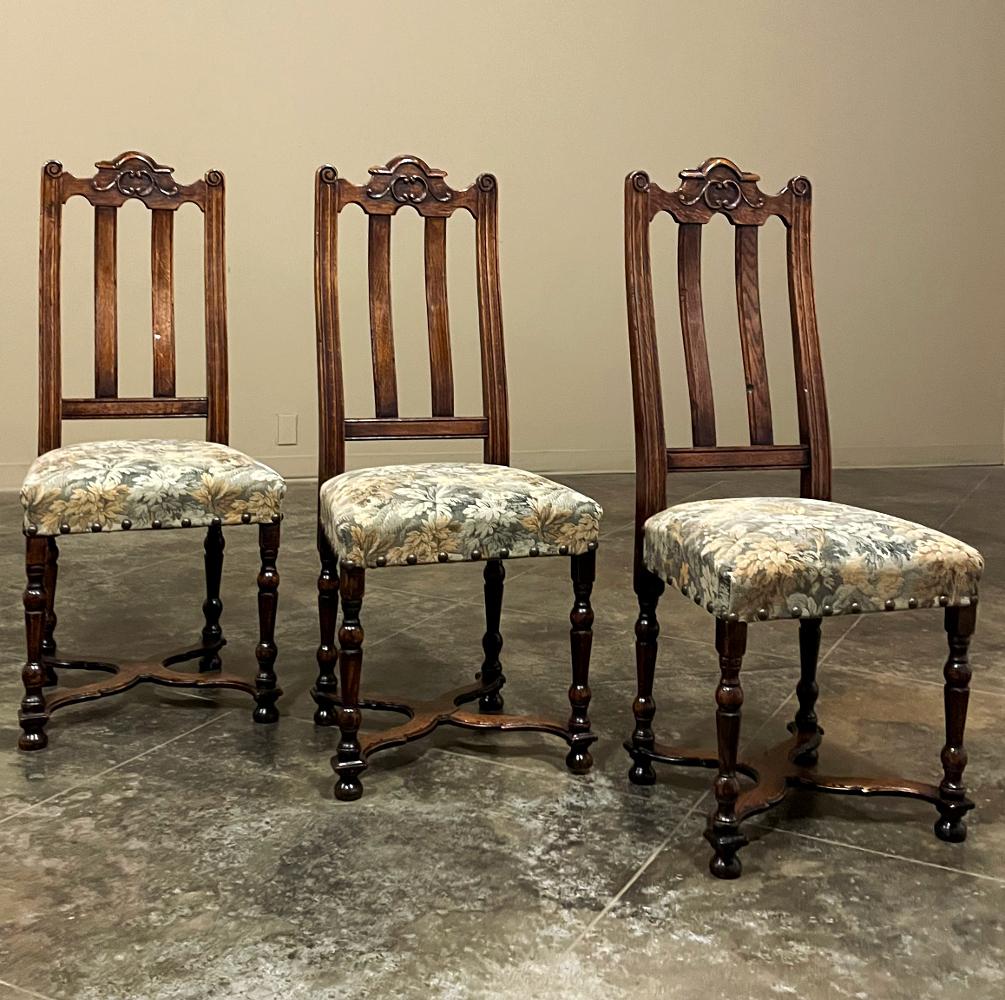Set of 6 Antique Liegoise Louis XIV Dining Chairs For Sale 1