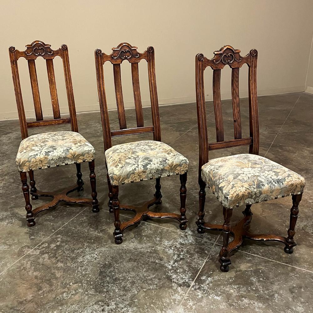Set of 6 Antique Liegoise Louis XIV Dining Chairs For Sale 2