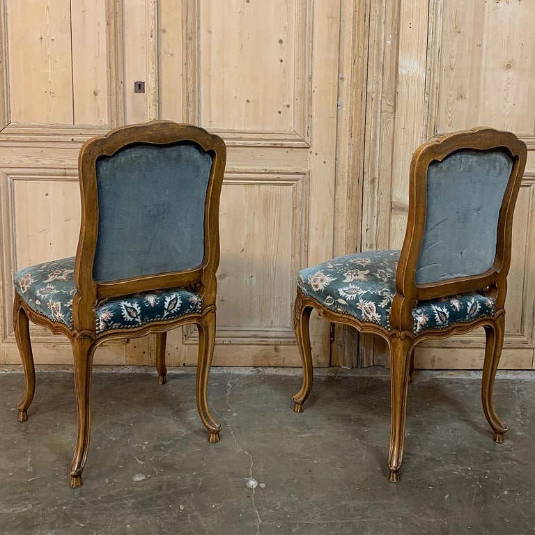 Set of 6 Antique Louis XV Dining Chairs includes 2 Armchairs For Sale
