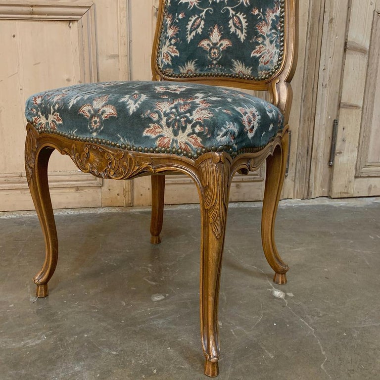 Set of 6 Antique Louis XV Dining Chairs includes 2 Armchairs For Sale