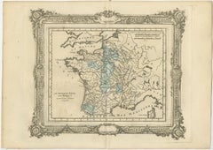 Set of 6 Antique Maps of France, 1765