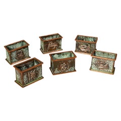 Set of 6 Antique Napkin Rings, English, Copper, Arts 
Crafts, Circa 1920