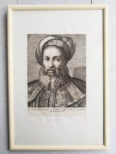 Set of 6 Antique Old Master Prints in Cream Painted Frames. French, circa 1860