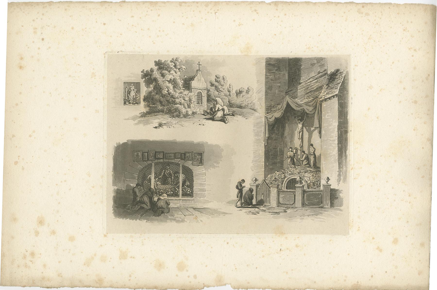 Set of 6 Antique Prints of Flanders and Holland, 'circa 1820' In Good Condition For Sale In Langweer, NL