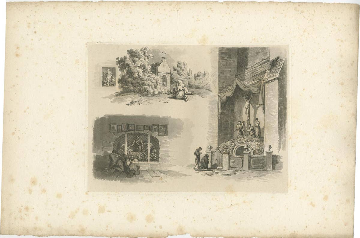 Set of 6 Antique Prints of Flanders and Holland, circa 1820