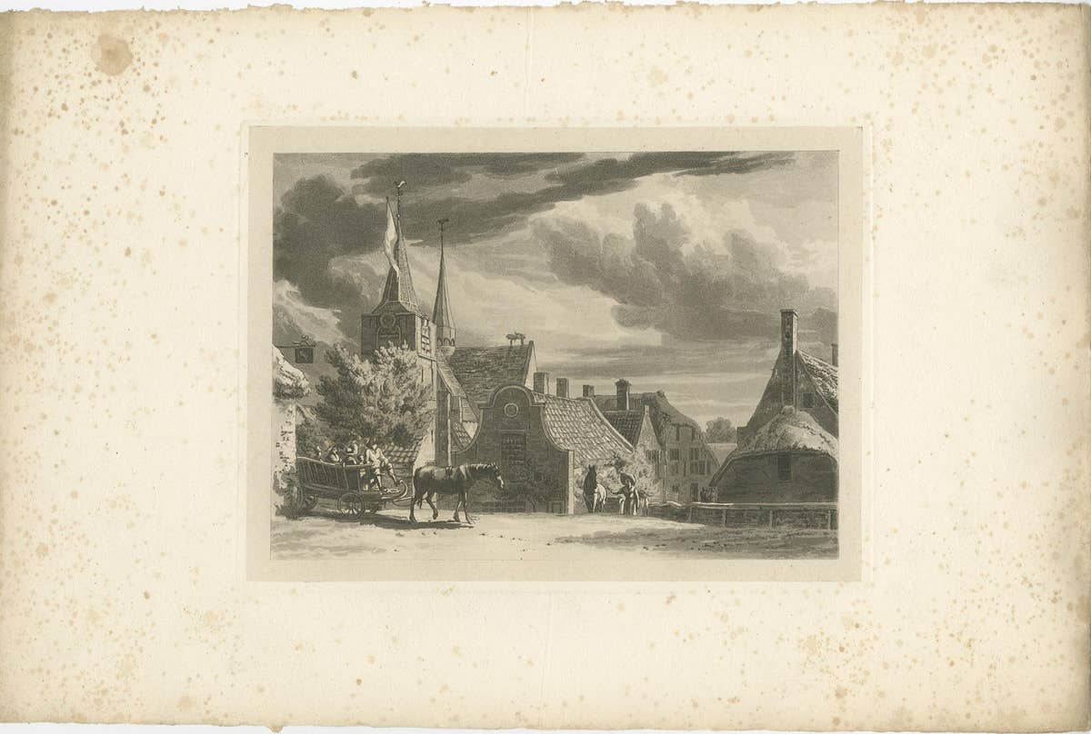 Set of 6 Antique Prints of Flanders and Holland, circa 1820