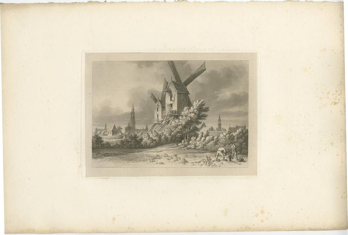 Set of 6 Antique Prints of Flanders and Holland, circa 1820