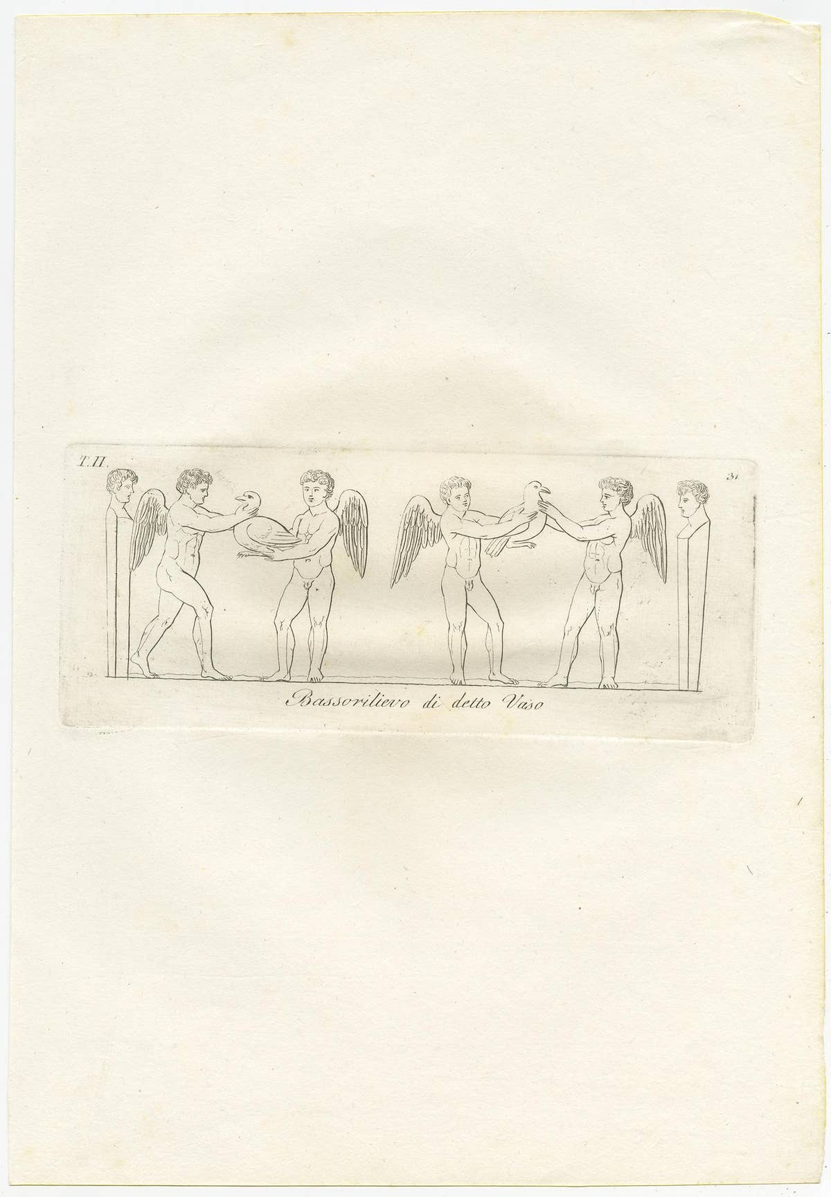 Set of 6 Antique Prints of the Designs of Vases and Tazzas by Antonini '1821'