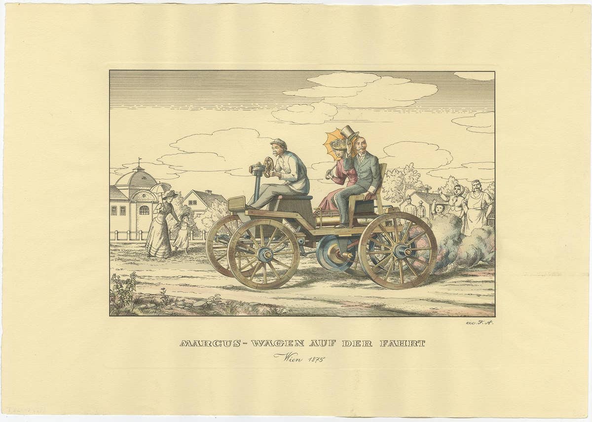 Set of 6 Antique Prints of 'Vehicle' Inventions and Designs, 'c.1920'