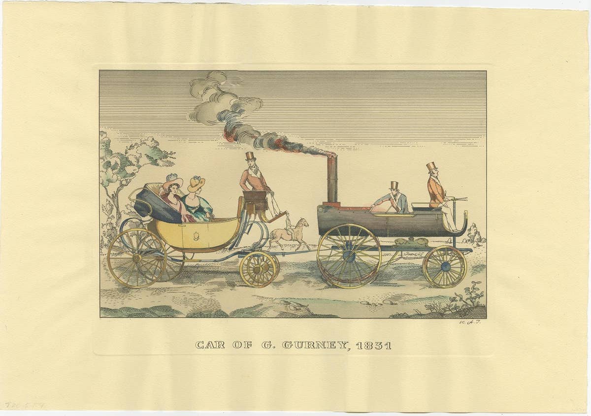 Set of 6 Antique Prints of 'Vehicle' Inventions and Designs, 'c.1920'