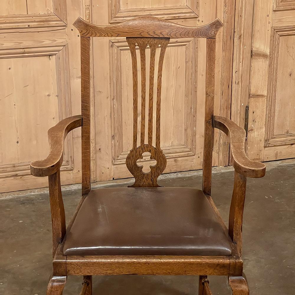 Set of 6 Antique Queen Anne Dining Chairs Includes 2 Armchairs For Sale 7