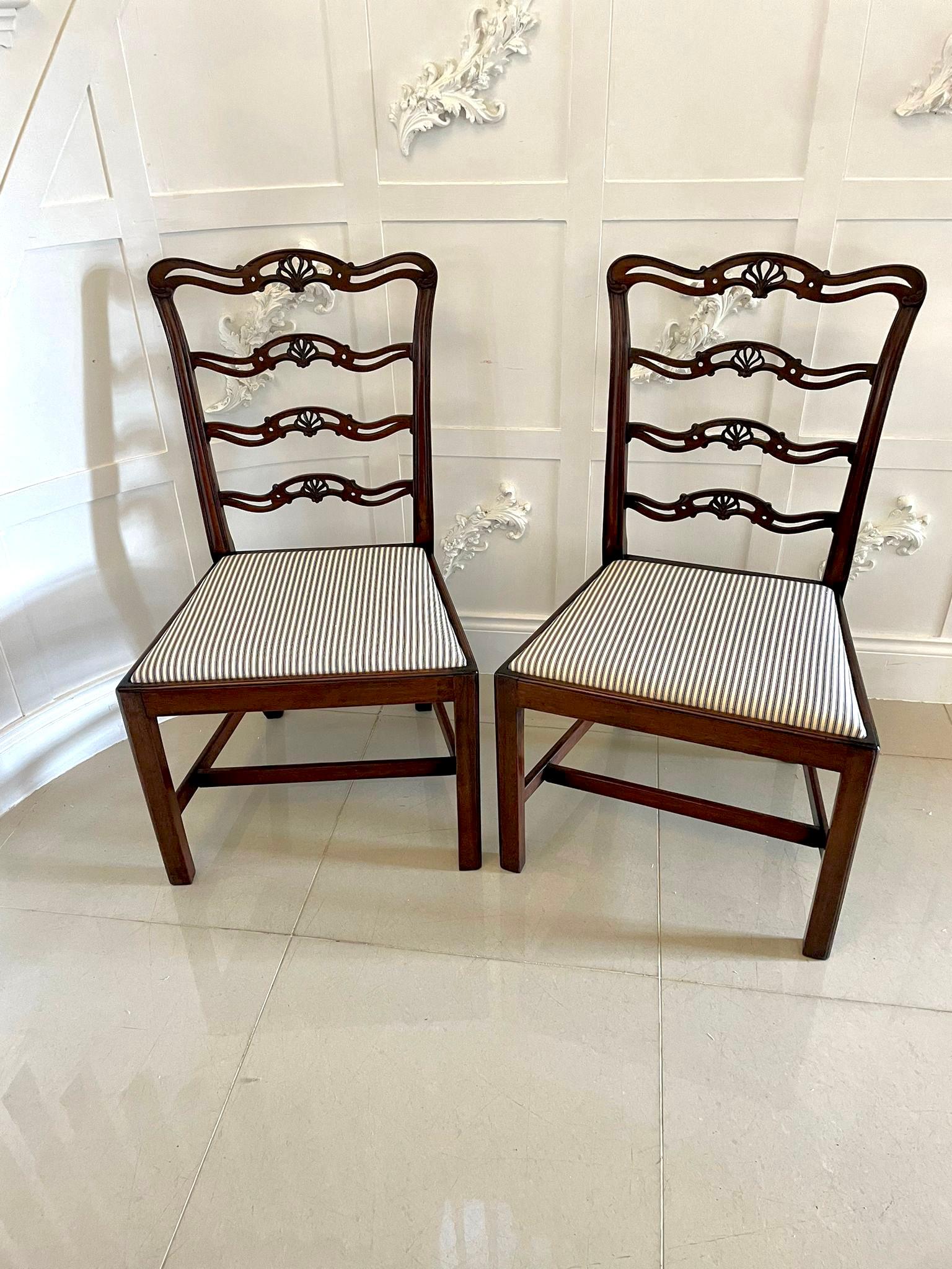 Set of 6 Antique Victorian Quality Mahogany Dining Chairs In Good Condition For Sale In Suffolk, GB
