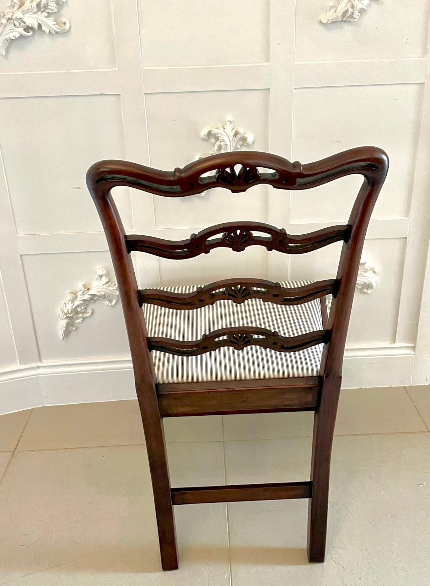 Other Set of 6 Antique Victorian Quality Mahogany Dining Chairs For Sale