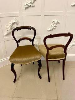 Set of 6 Antique Victorian Quality Rosewood Dining Chairs