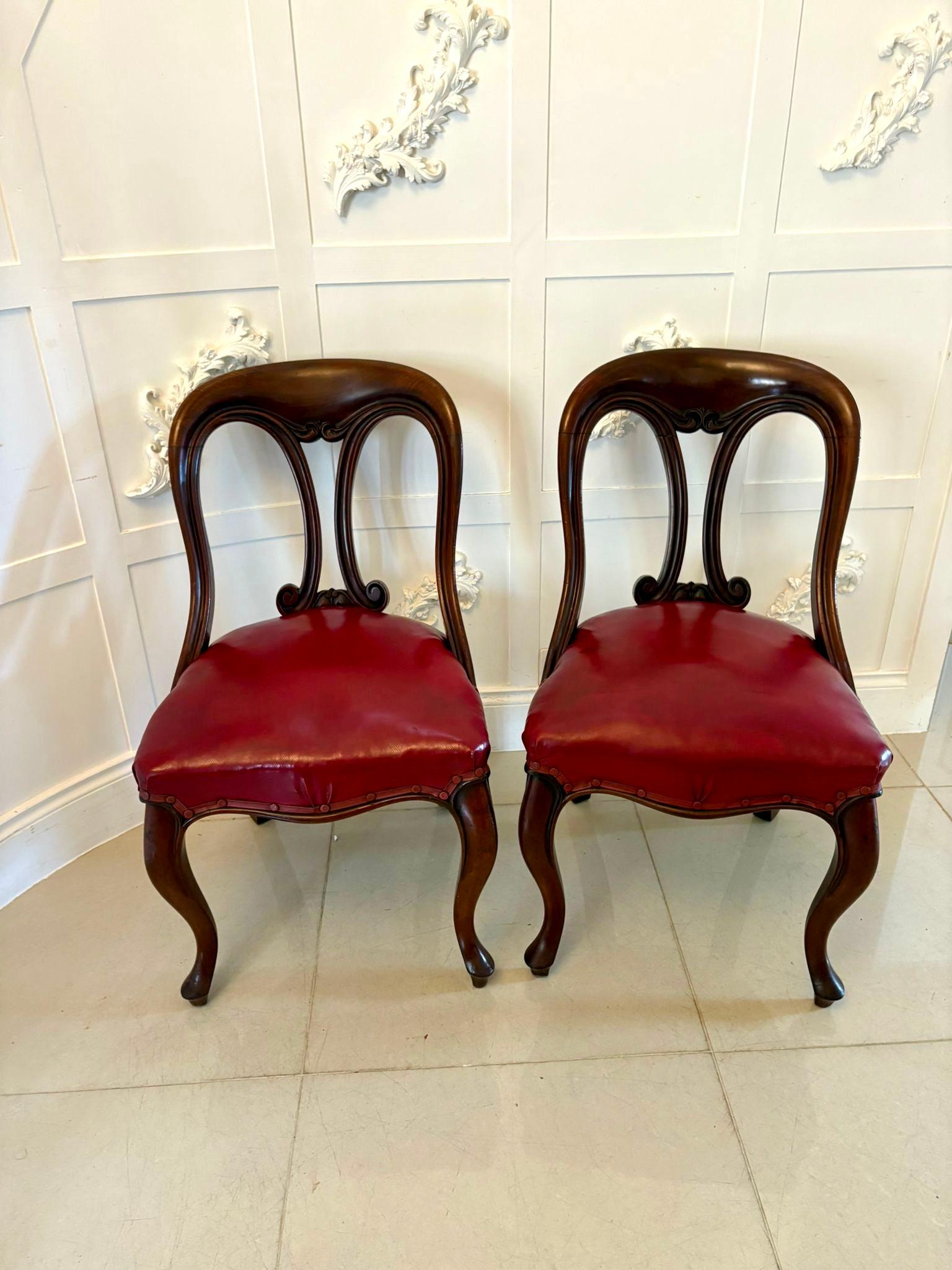 Ensemble de 6 chaises de bibliothèque ou de salle à manger en acajou sculpté, de style victorien ancien, d'une qualité exceptionnelle en vente 7