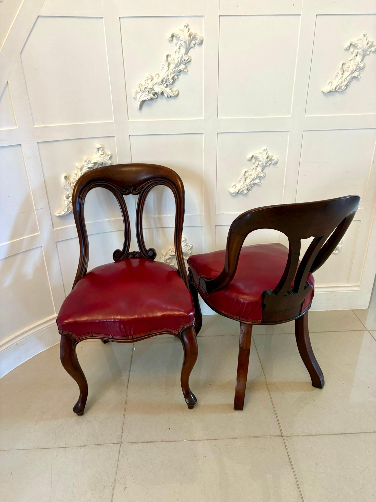 Set of 6 Antique Victorian Superb Quality Carved Mahogany Library/Dining Chairs In Good Condition For Sale In Suffolk, GB